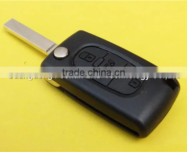 3 Buttons Remote Flip Folding Car Key for Peugeot 307 CE0523 no Logo photo-4