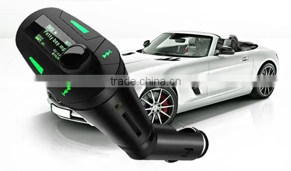 Green Kit Car MP3 Player Wireless FM Transmitter Modulator USB SD MMC LCD Remote photo-2