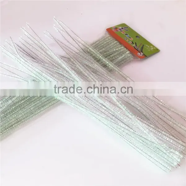 China Factory Supply DIY Crafts 0.6*30cm Glitter Pipe Cleaners Toys for Kids or Wedding Perty photo-3