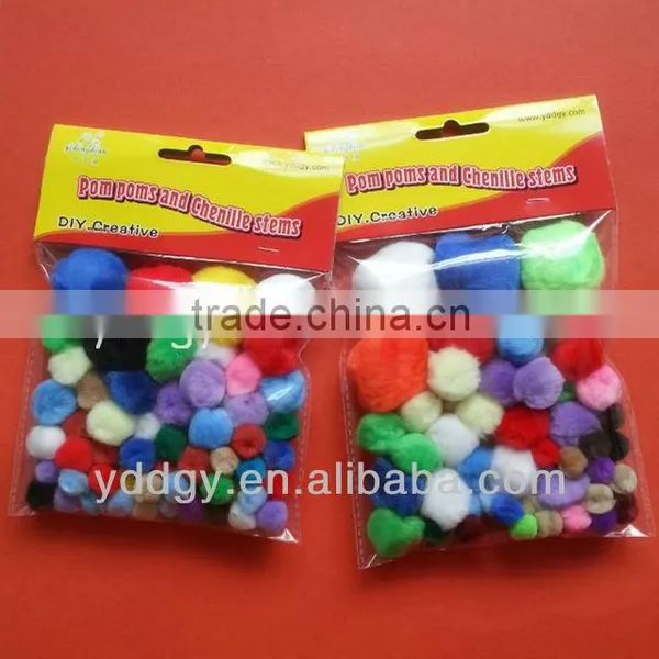 Factory Supply Colorful Cute Acrylic Pom Poms for Toys