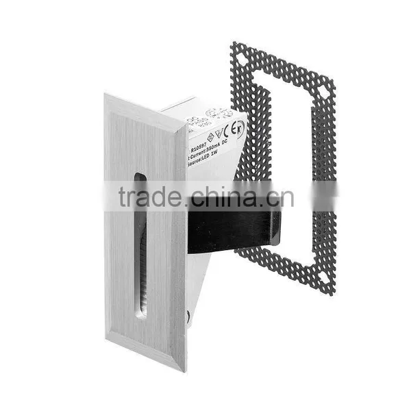 In Stock Slim Aluminum Brushed Silver Led Step Light 110v-240v 1w photo-2
