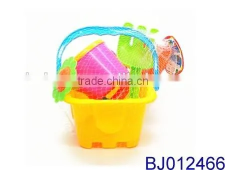 Beach Toys Deluxe Playset for Kids Plastic Bucket Sand Shovel Set