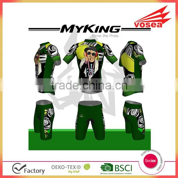 2016 Team Bike Cycling Jersey Bib Shorts Suit For Adult Men photo-2