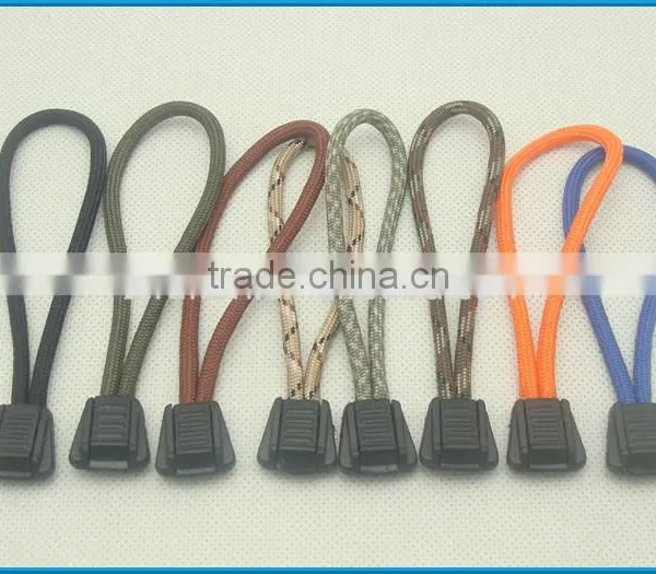 New Design 550 lb Paracord Zipper Puller With Plastic Clasp / Buckles Custom Zipper Pulls