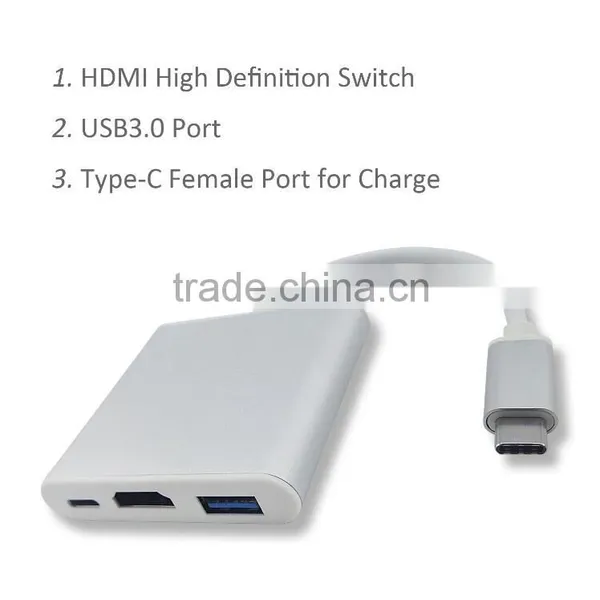 Type C to USB C/F+HDMI A/F+USB3.0 Hub photo-2