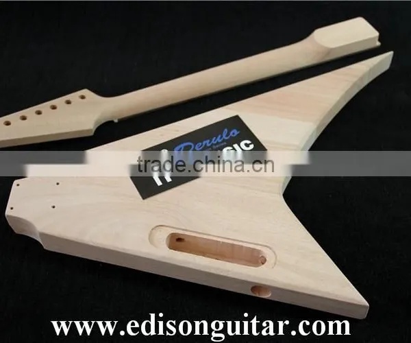 DIY Electric Guitar Kits Solid Mahogany Body Bolt On MX-013 photo-6