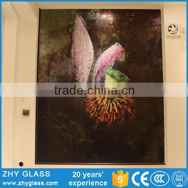 Decorative Laminated Glass Tempered Glass Wall Art Hanging
