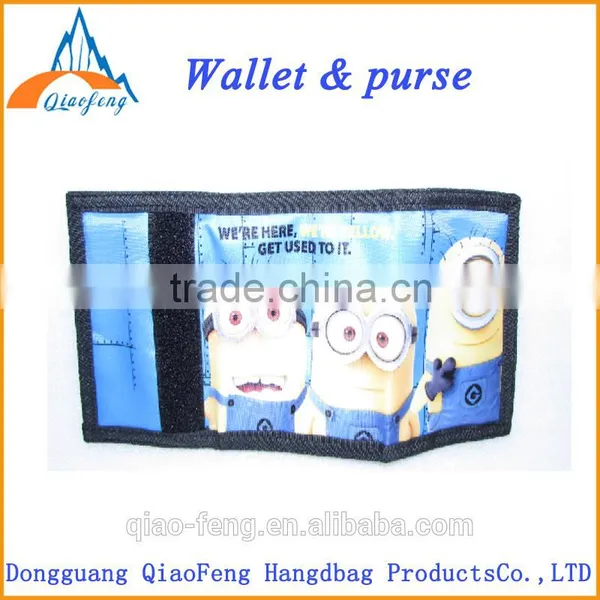 Factory Sale Cute Custom Three Folding Kids Wallet/Children Wallet/Children Purse/kids