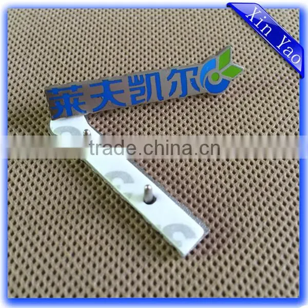 Factory Custom Made Zinc Alloy Silver Metal Logo Tag