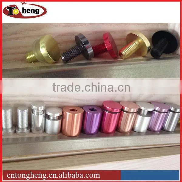 Precision Stainless Steel Flat Glass Handrail Standoff With Threaded Stud