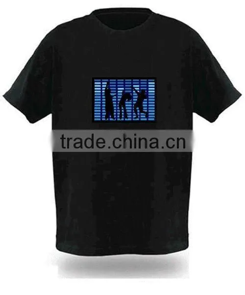 Good Quality Cotton Glowing El T-shirt Printing photo-2