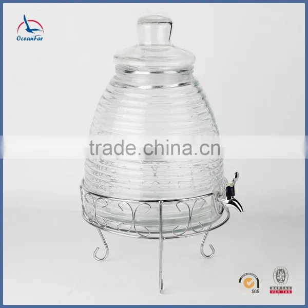 High Quality Glass Dispenser Glass Jar With Tap photo-2