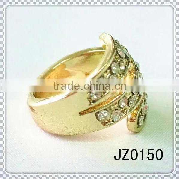 Gold Plated New Model Wedding Crystal Ring photo-2