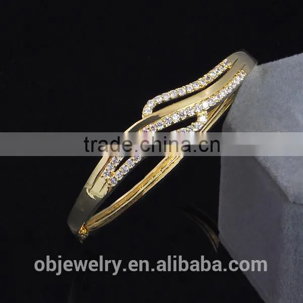 FACTORY DIRECT WHOLESALE 14K NEW GOLD BRACELET DESIGNS WITH CRYSTAL FOR SEX WOMEN photo-2