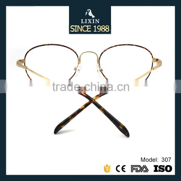High Quality Retro Round Glasses Men Metal Eyeglasses Demi Color Prescription Lens Spectacle Optical Frames 307 photo-3