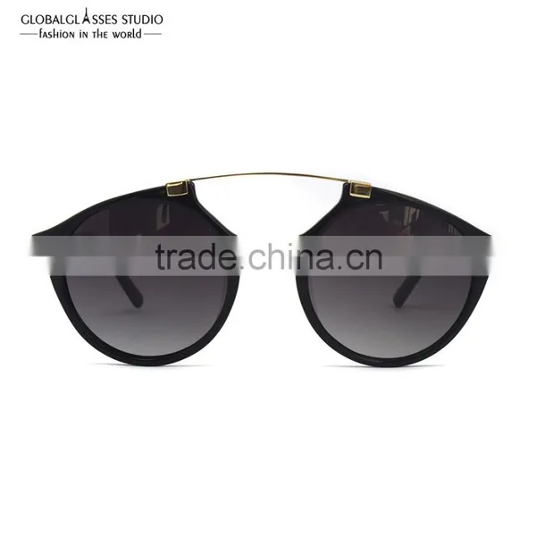 Shinny Gold Metal Brow Bar Sunglasses Women Designer Sunglasses Fashion Summer Style Black /Demi Havana Color 6604C photo-4