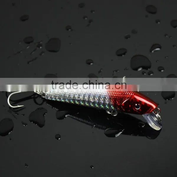 5pcs 8g / 7cm Luminous Minnow Fishing Hard Lures Crankbait Treble Hooks Set With Box photo-5