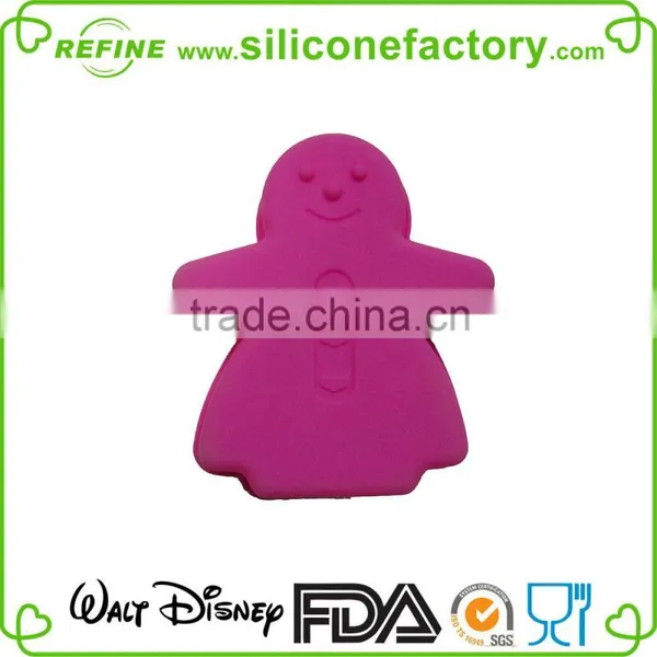 2015 Hot Selling Christmas Related Snowman Shaped Silicone Cake Molds