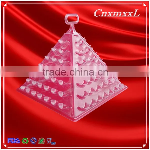 Hot Sells New Style Wholesale 7 Tier Plastic Macaron Pyramid Tower Display Stand &patented Customizable Macaron Packaging photo-2