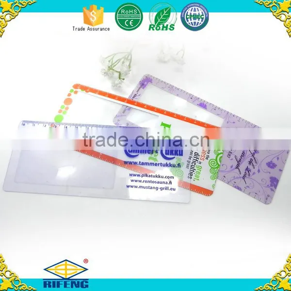 Promotional Gift Plastic Fresnel Ruler Magnifier/magnifying Glass Bookmarks photo-3