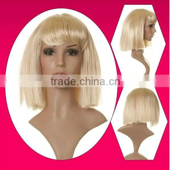 2014 New Arrival Golden Lace Front Wigs With Bangs