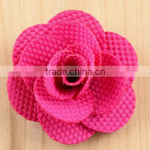 Fashion Design Exquisite Handmade Thick Linen Rose Flowers photo-4