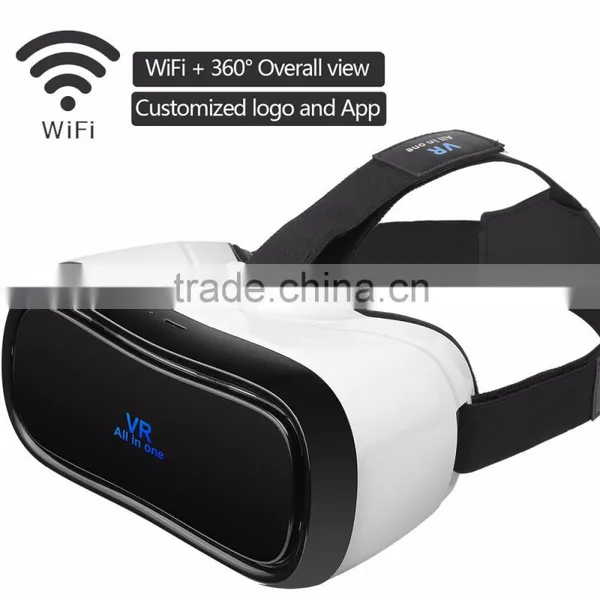 2016 New Design 3d vr All in One Glasses Virtual Reality, All in One vr Headset