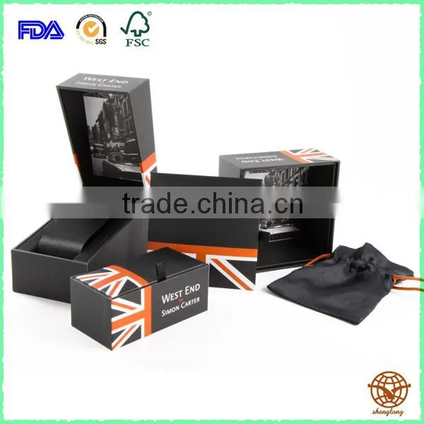 2016 New Matte Custom Made Logo Printed Clamshell Cardboard Jewelry Box photo-4