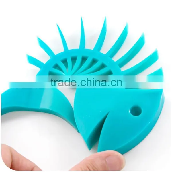 Creative Design Fish Bone Silicone Bar Soap Holder photo-2