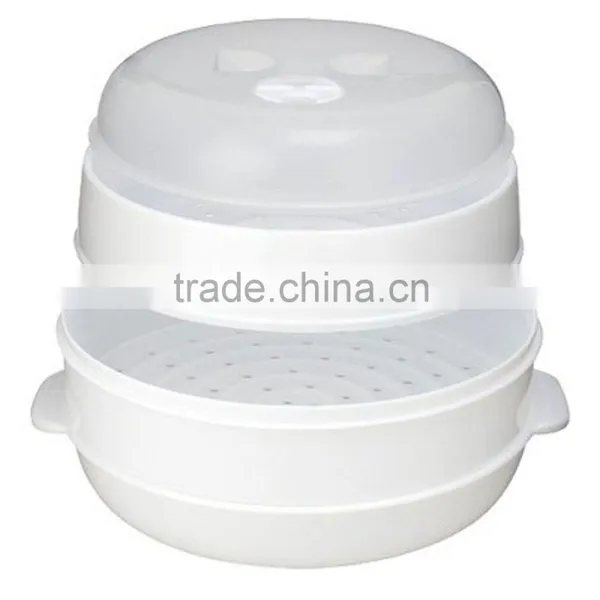 2 Tier Microwave Chinese Rice Noodle Portable Bun Vegetable Food Steamer photo-6