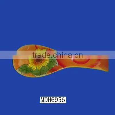 Beautiful ceramic soup spoon rest for crafts