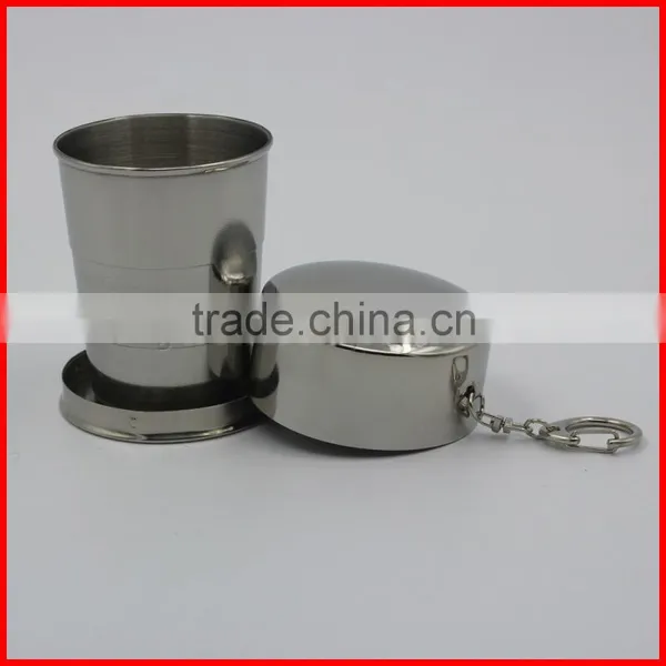 Wholesale Stainless Steel Folding Cup Folding Telescopic Cup Outdoor Folding Cup 304 Folding Cup Camping Climbing on Foot photo-4