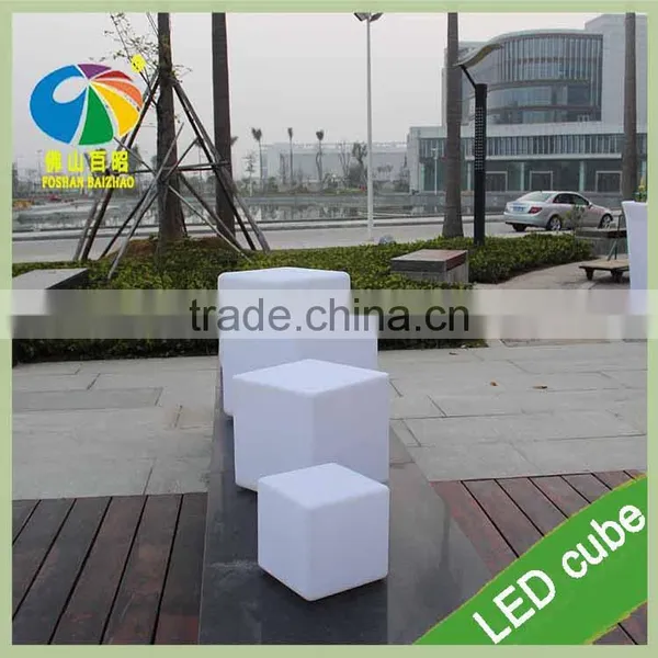 RGB Color Changing LED Cube Chairs Light Cube Seat photo-5