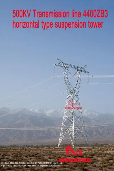 MEGATRO 500KV Transmission Line 4400ZB3 Horizontal Type Suspension Tower photo-2