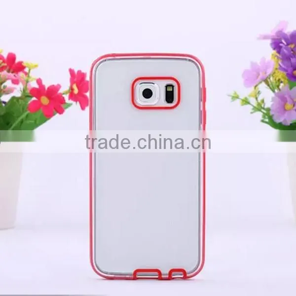 TPU PC Transparent Color Protective Phone Case for Samsung S6 Edge photo-4