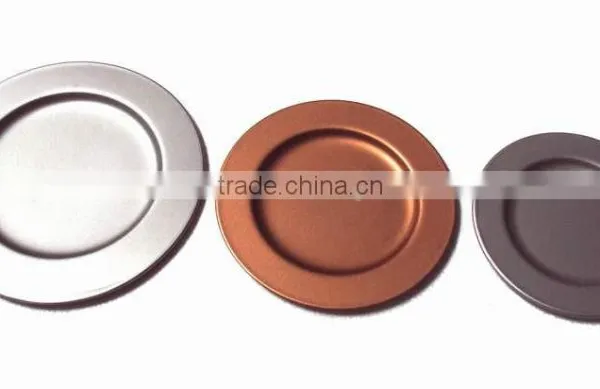 Low Price Copper Silver Charger Plate for Wedding Christmas, Silver Copper Charger Platters for Decoration photo-2
