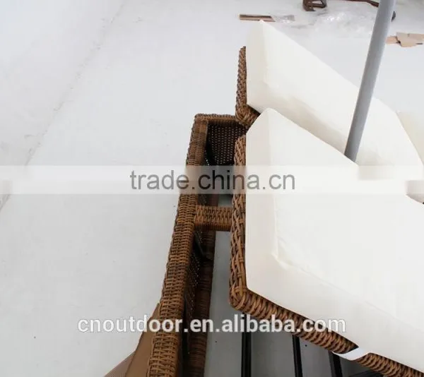 2016 Updated Double Rattan/wicker Daybed With Wheels WYHS-D055, Wicker Furniture/Garden Patio Furniture/outdoor Furniture. photo-4