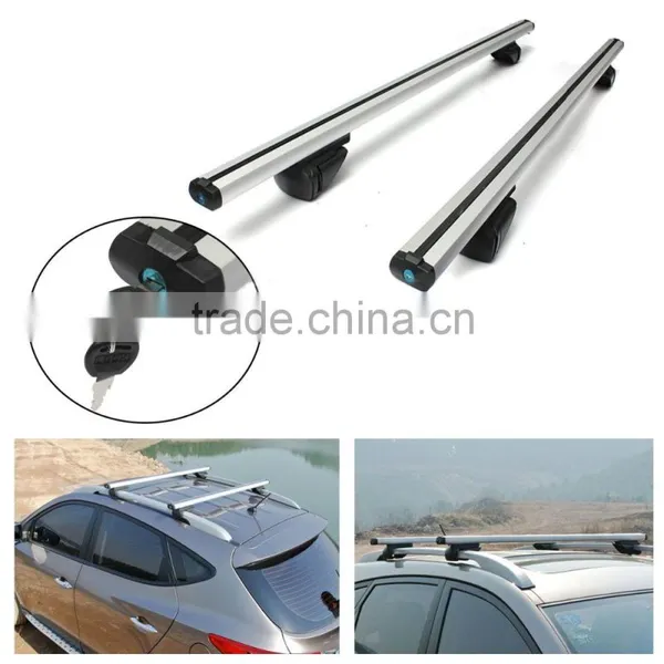 Universal Lockable Aluminum Alloy Car Top Roof Rack Cross Bars Rails photo-5