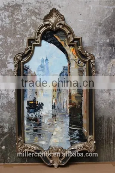 PU Mirror Eco-friendly Wall Picture Frame Manufacturer Ornate Mirror Frame Wholesales photo-2