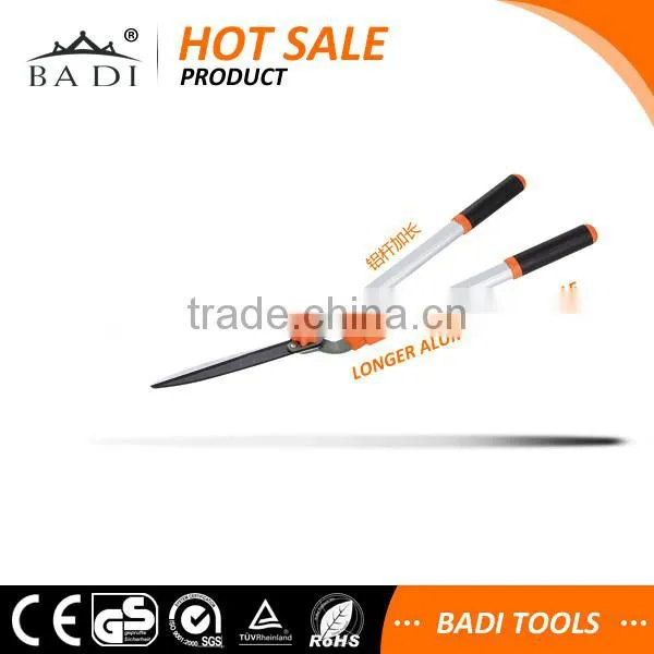 BD-HS025 2016 New Lengthening Aluminum Handle Teflon Blade Garden Pruning Hedge Shear photo-2