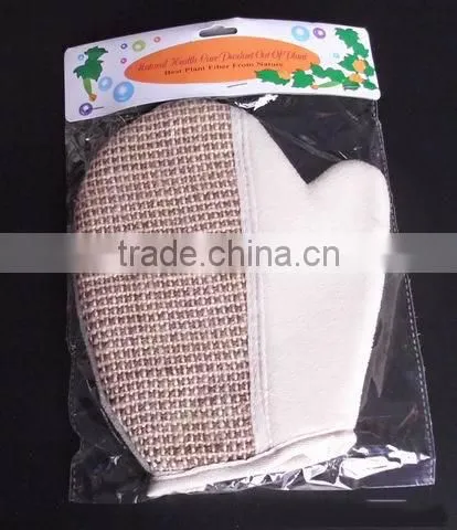 Hot Selling Natural Loofah Bath Gloves for Bath Spa and Shower photo-5