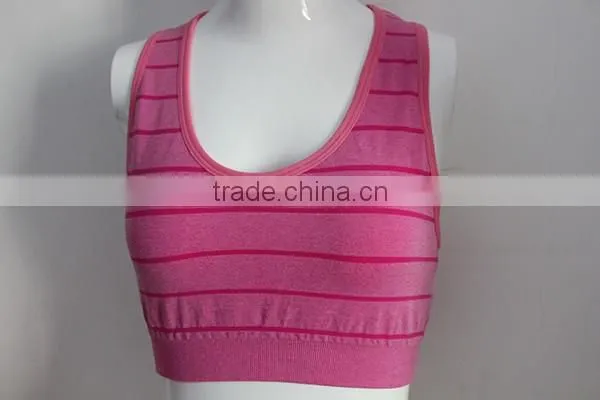 Wholesale Sexy Back Open Ladies Sports Bra/stripe Sports Bra photo-2