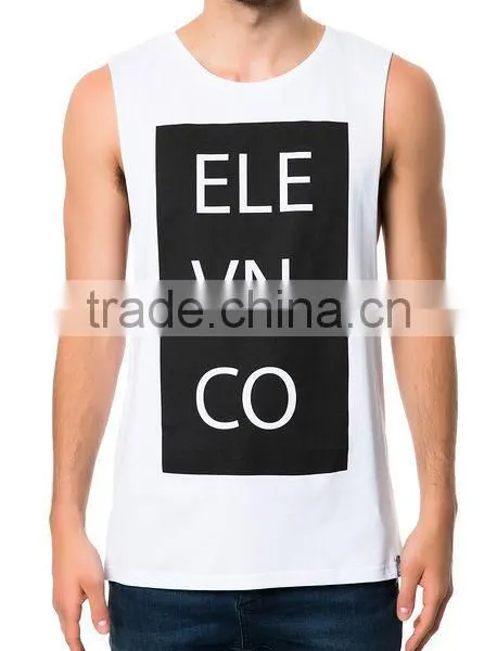 Mens Singlet Vests Custom Print Tank Top 100 Cotton Tank Top photo-2