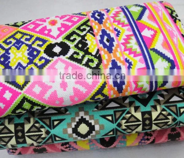 Lady New Cotton Canvas Diversity Print Geometrica Hot Wallet photo-2