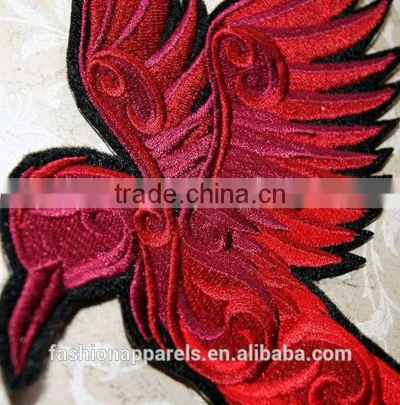 Custom High Quality Embroidered Creative Bird Patch for Clothes Embroidery Patch Made in China Choose Size/color photo-2