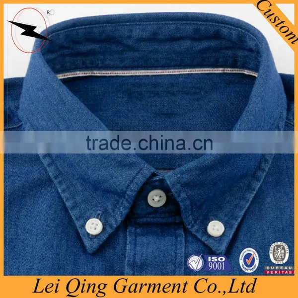 Long Sleeve Men Cotton Jean Shirt Denim Shirt photo-2