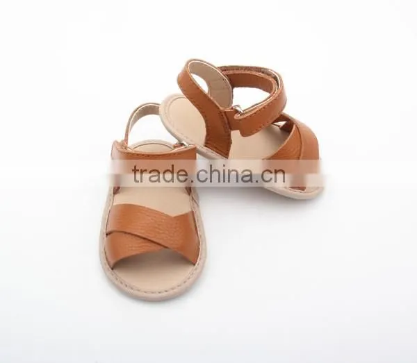 Guangdong Wholesale Shoe Soft Leather Baby Gladiator Sandals photo-6