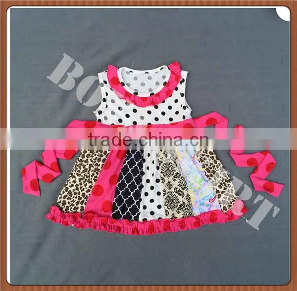 Easter Spring Fall 2016 Ruffles Baby Girl Boutique Clothing Holiday Matching Dots Pants Giggle Moon Girl Cotton Remake Outfit photo-3