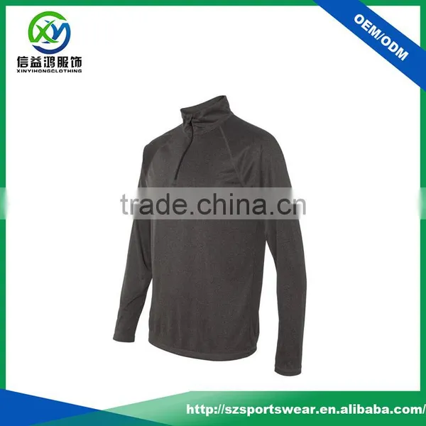 Basic Design Available Color Raglan Sleeve Light Weight 1/4 Zip Pullover Sweatshirt photo-2