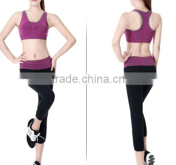High Quality Casual Yoga Clothing Wholesale Pants /tank Tops Sets photo-3